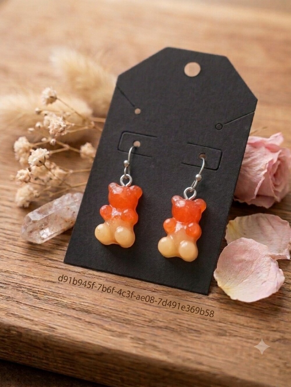 Orange Gradient Gummy Bear Drop Earrings - Women Jewelry